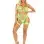 2 Pc Fishnet Bra Top and Garter Harness O/s - Neon Green