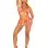 3 Pc Zig Zag Net Bikini Top, Boyshorts and Shrug O/s - Multicolor