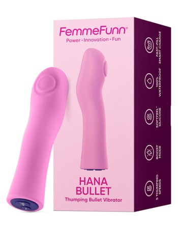 Hana Bullet Thumping Vibrator - Pink