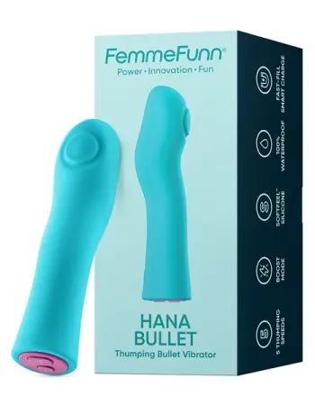Hana Bullet Thumping Vibrator - Turquoise