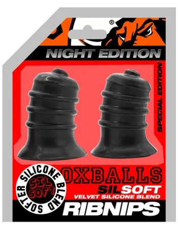 Ribnibs Curved Springy-Ribbed Nipsuckers - Black