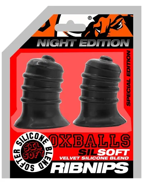Ribnibs Curved Springy-Ribbed Nipsuckers - Black