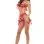 Find Out Bra, Garter and G-String 3pc Set - Red - M/l