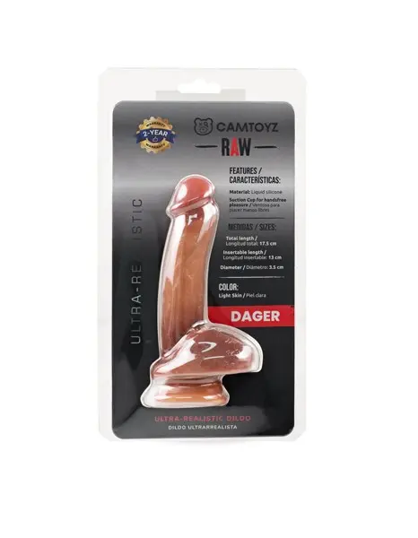 Raw Dildo Ultra Realistic Dager - Brown