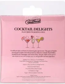 Goodhead Cocktail Delights Peach Bellini, Strawberries Champagne, and Lemon Drop 3 Pack 2 Oz.