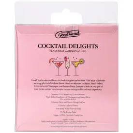 Goodhead Cocktail Delights Peach Bellini, Strawberries Champagne, and Lemon Drop 3 Pack 2 Oz.