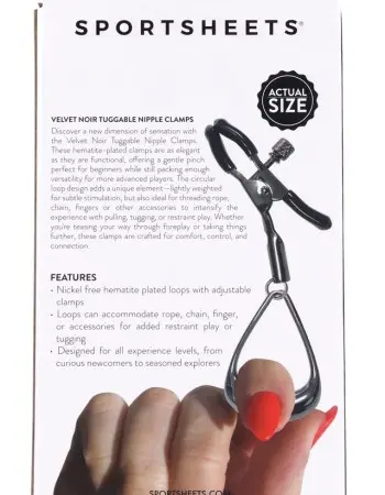 Velvet Noir Tuggable Nipple Clamps
