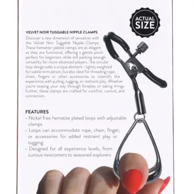 Velvet Noir Tuggable Nipple Clamps