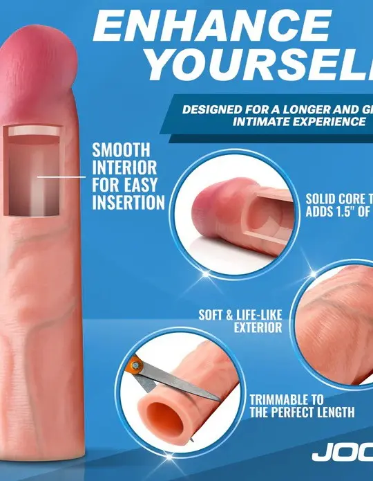 Jock 1.5" Silicone Penis Extension Sleeve - Light