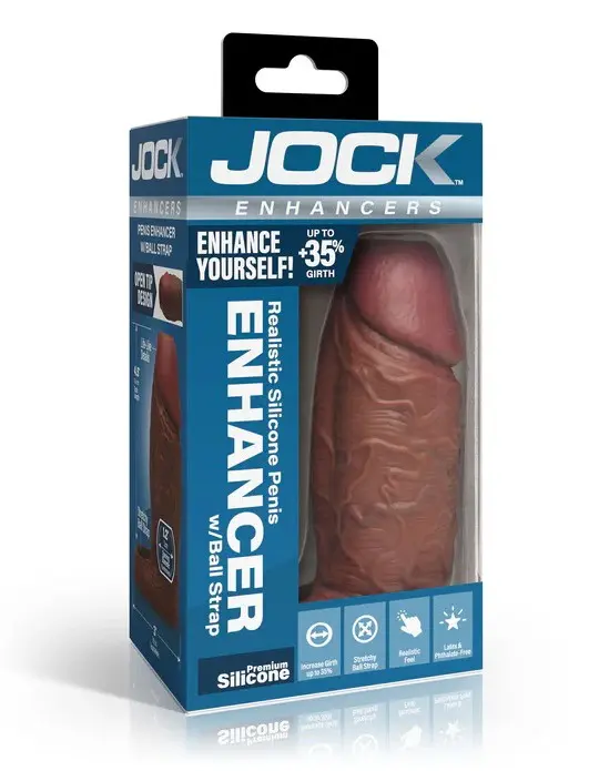 Jock Silicone Penis Extension Sleeve - Dark
