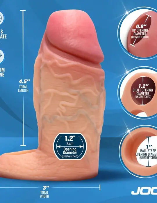 Jock Silicone Penis Extension Sleeve - Light