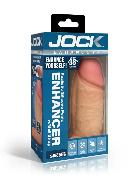Jock Silicone Penis Extension Sleeve - Light