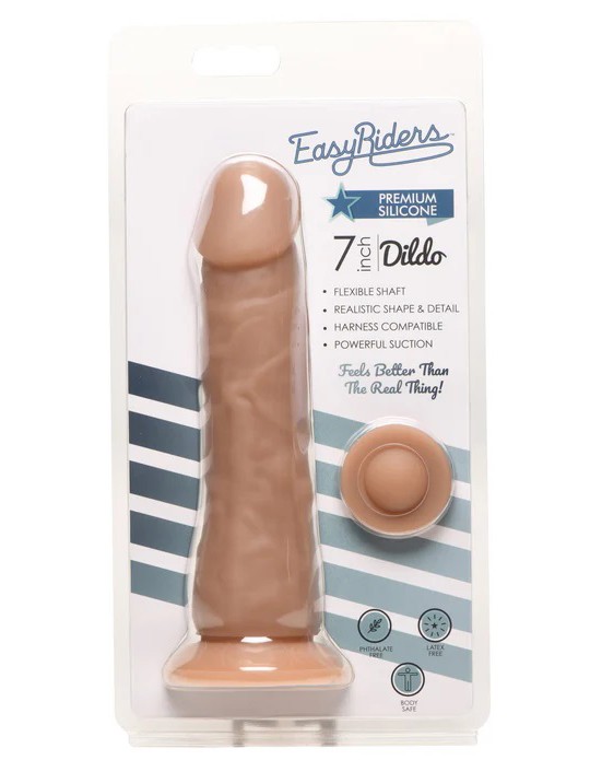 Easy Riders 7" Silicone Dildo - Medium