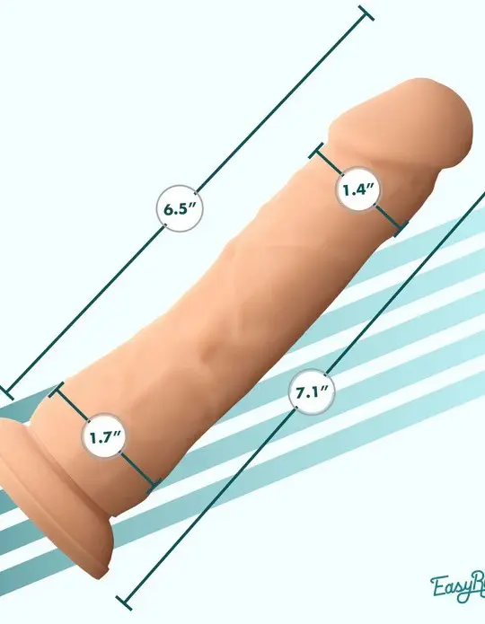 Easy Riders 7" Silicone Dildo - Medium