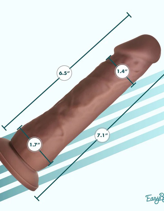 Easy Riders 7" Silicone Dildo - Dark