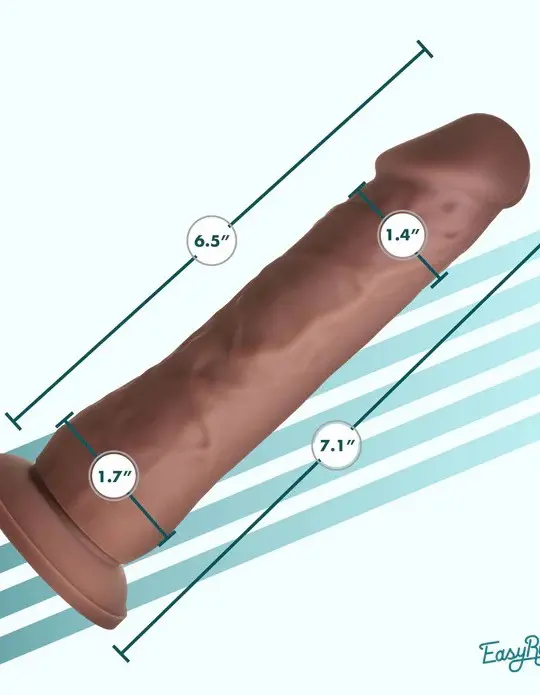 Easy Riders 7" Silicone Dildo - Dark