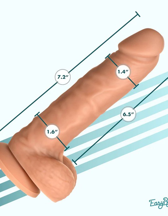 Easy Riders 7" Silicone Dildo With Balls - Medium