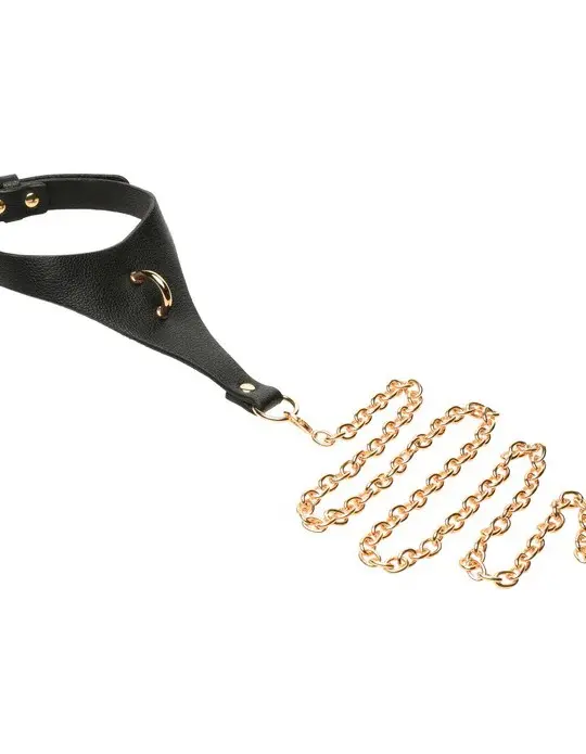 Captivate Collar With Body Chain - Black