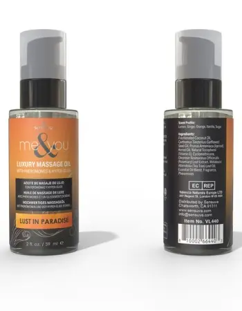 Me and You Massage Oil Lust in Paradise 2oz Pheromone Infused