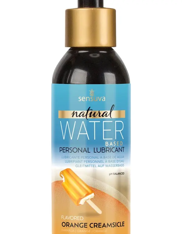 Natural Water-Based Personal Lubricant - Orange Creamsicle 4 Fl. Oz. (125ml) Bottle