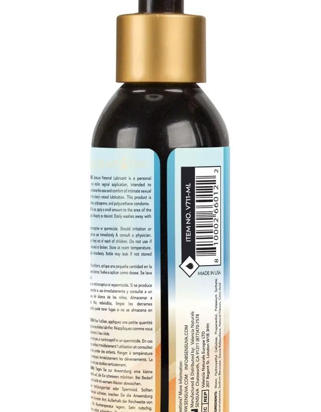Natural Water-Based Personal Lubricant - Orange Creamsicle 4 Fl. Oz. (125ml) Bottle