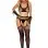 Crochet Net Cami Top, G-String and Matching Suspender Pantyhose - Black - Qs