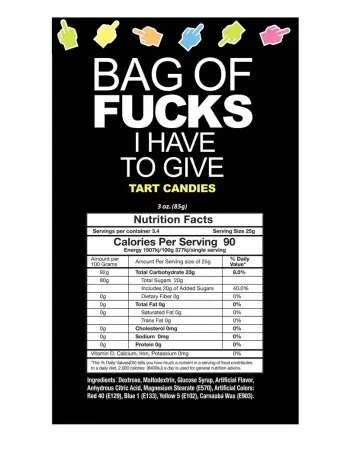 Bag of Fucks I Have to Give 3oz Bag