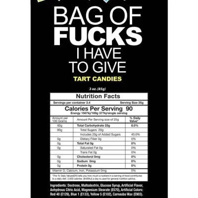 Bag of Fucks I Have to Give 3oz Bag