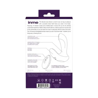 Inme Rechargeable Dual Vibe With Remote - Purple