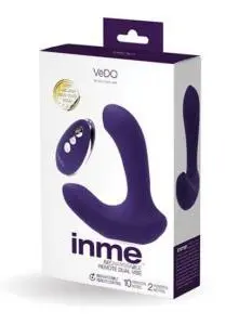 Inme Rechargeable Dual Vibe With Remote - Purple