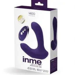 Inme Rechargeable Dual Vibe With Remote - Purple