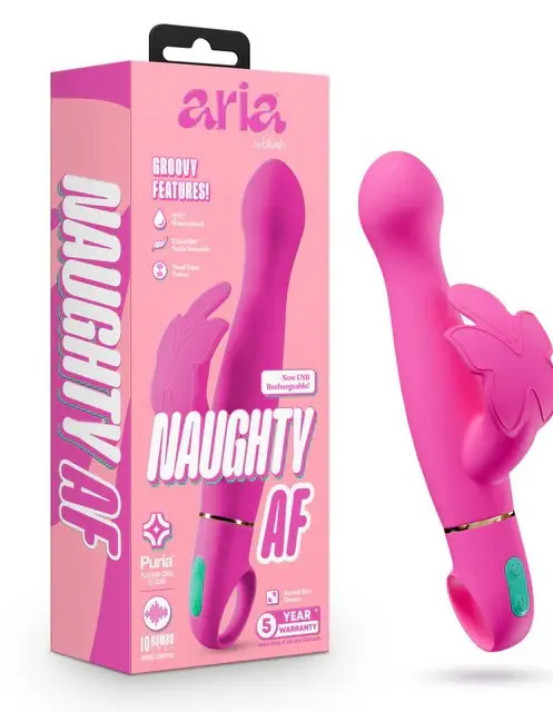 Aria - Naughty Af 2.0 - Rechargeable Vibe - Plum