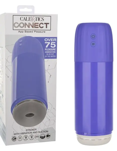 Calexotics Connect Stroker with Vibration and Suction - Purple