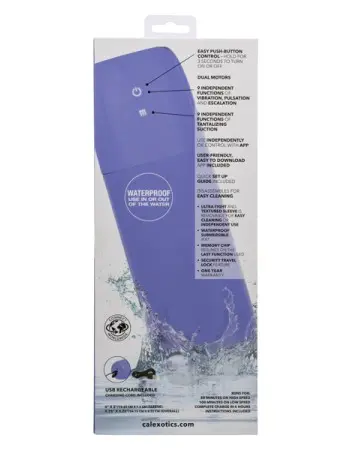 Calexotics Connect Stroker with Vibration and Suction - Purple