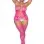 Curvy Aria Fishnet Body Stocking - X - Pink