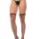 Diamond Fishnet Thigh Highs with Plaid Bows - Os - Black/plaid