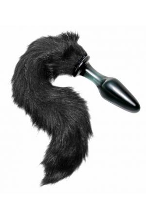 Midnight Fox Glass Plug With Tail