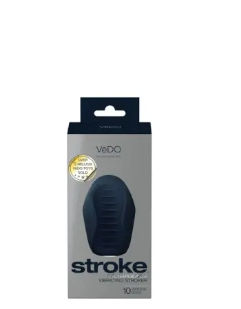 Stroke Rechargeable Vibrating Stroker - Black