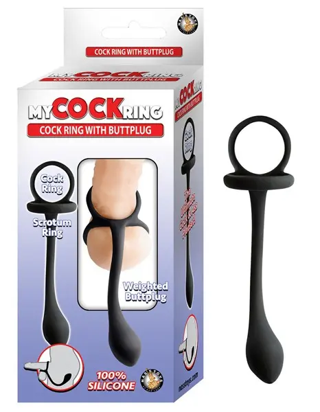 My Cockring Cring With Buttplug - Black
