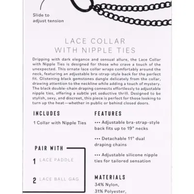Lace Collar With Nipple Ties