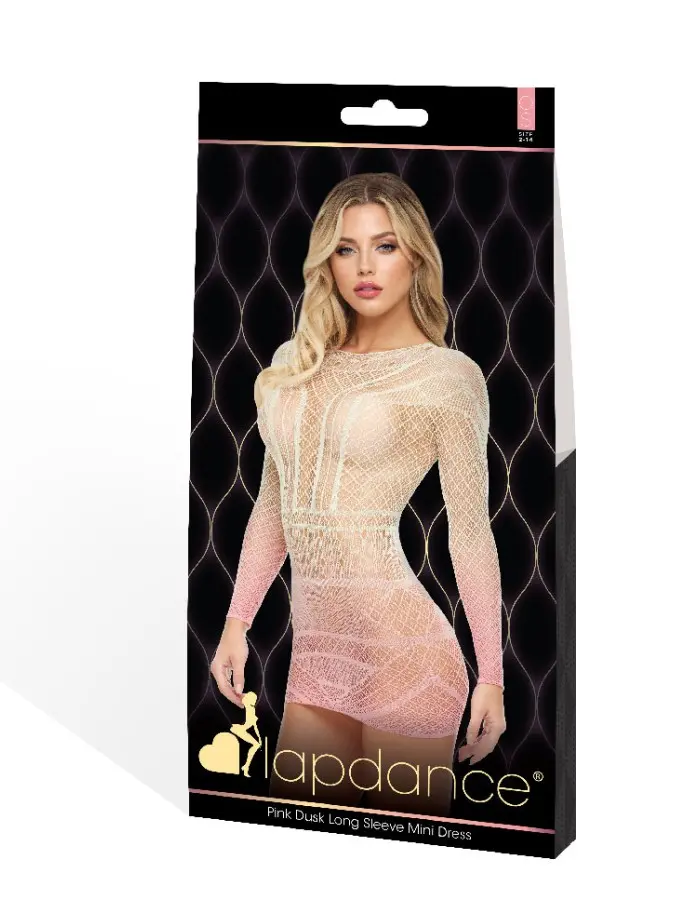 Pink Dusk Long Sleeve Mini Dress - Os