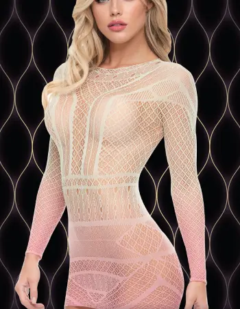 Pink Dusk Long Sleeve Mini Dress - OS