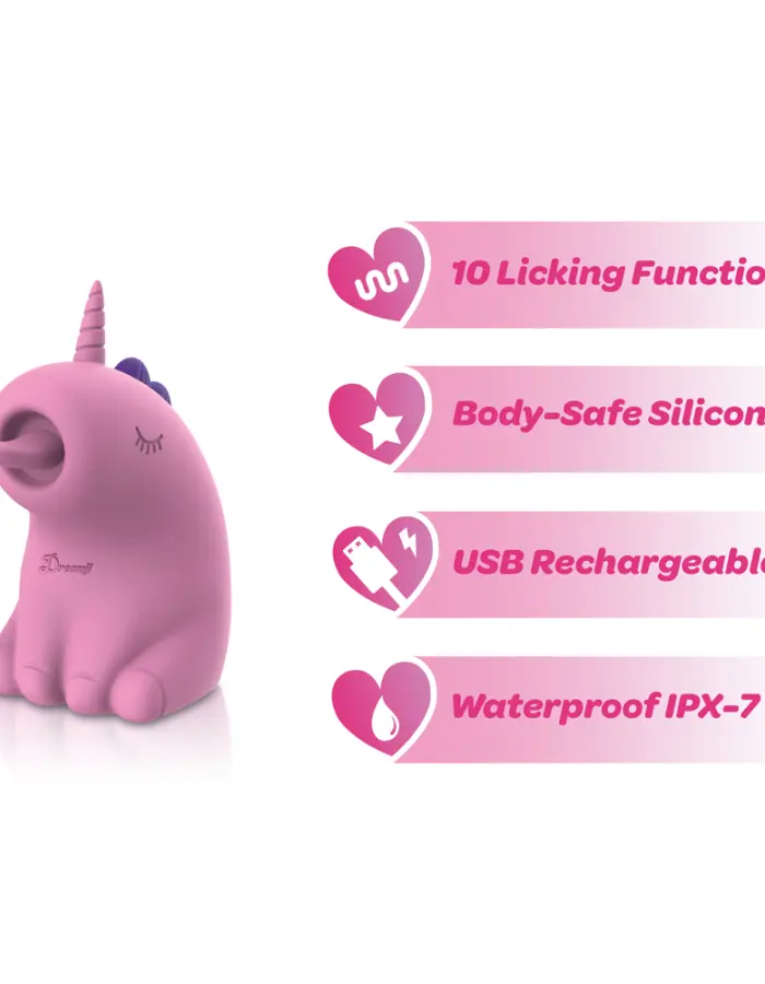Dreamii Licks Licking Unicorn Stimulator - Mystical Pink