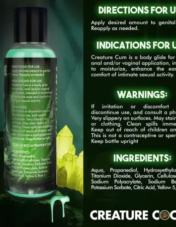 Creature Cum Green Water-Based Lubricant 4oz