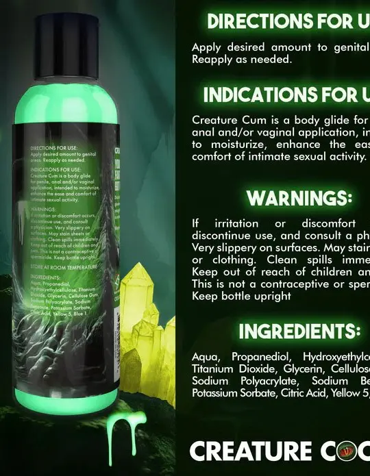 Creature Cum Green Water-Based Lubricant 8oz