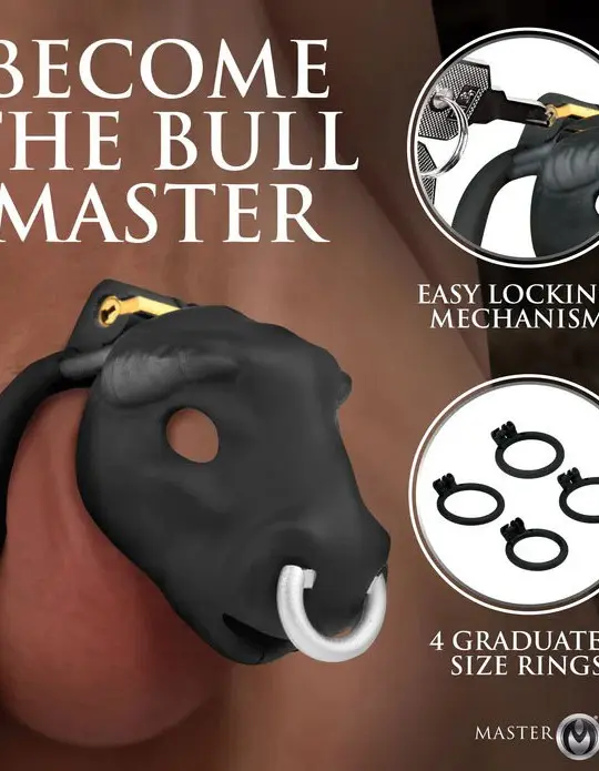 Bull Chastity Cage - Black