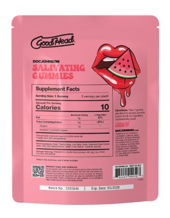 Goodhead - Salivating Gummies 24pk Display (3 Pcs Per Pouch) - Watermelon