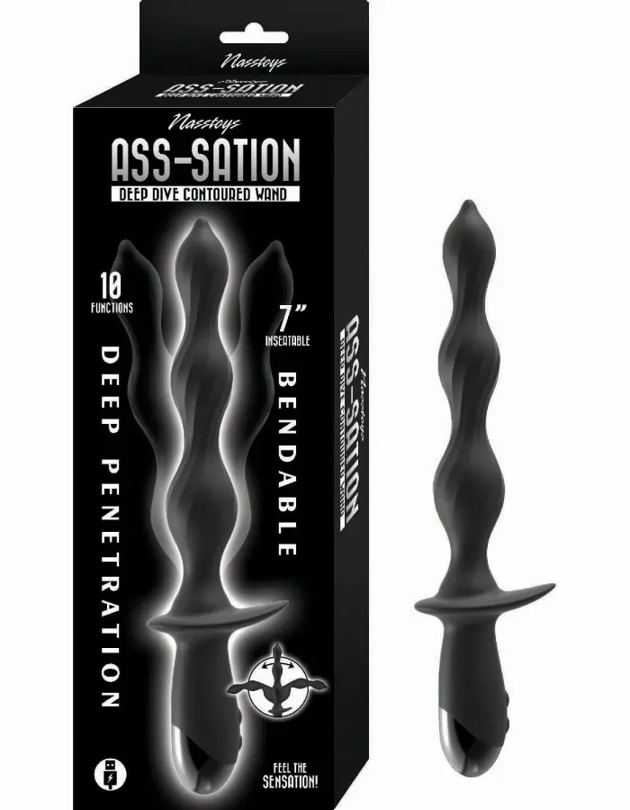 Ass-Sation Deep Dive Contoured Wand - Black