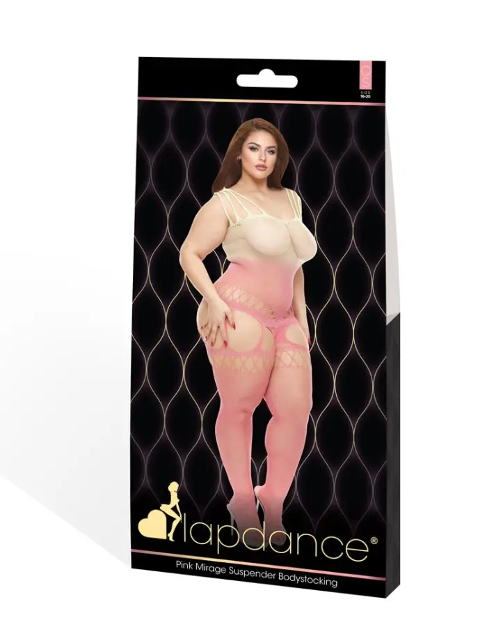 Pink Mirage Suspender Bodystocking - Q