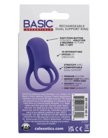 Basic Essential Rechargeable Dual Support Ring - Purple